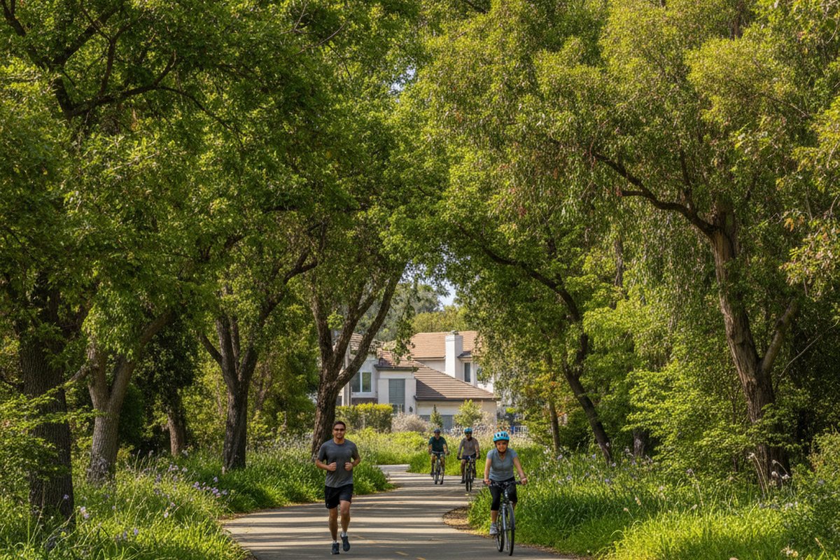 Stevens Creek Trail — 穿越城市的自然步道,通勤与休闲兼得。